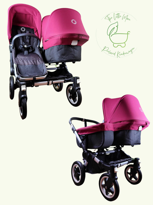 Bugaboo Donkey 2 - Kombikinderwagen (1 Liegewanne Und 1 Sportsitz) - Ruby Rot - Sehr Gutem Zustand / Gut Kinderwagen