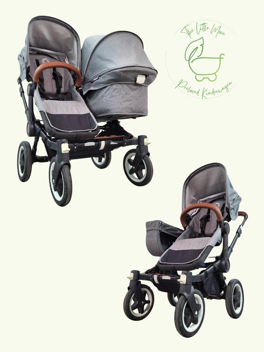 Bugaboo Donkey 2 - Kombikinderwagen (1 Liegewanne Und 1 Sportsitz) - Grau - Gutem Zustand / Gut Kinderwagen